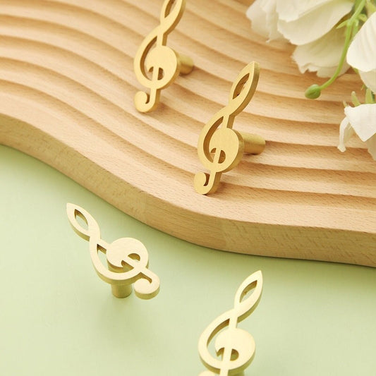 Golden Notes Drawer Knobs Pull, Music notes handle pull Wardrobe handle Pulls Cabinet Pulls Knobs Dresser Knobs Handles Furniture Treatments