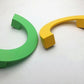Colorful Semicircle Drawer pulls Dresser Knobs Handles Nursery Children's Room Cabinet Door Handle Wardrobe handle pull Furniture hardware