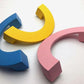 Colorful Semicircle Drawer pulls Dresser Knobs Handles Nursery Children's Room Cabinet Door Handle Wardrobe handle pull Furniture hardware