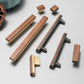 Flat Walnut Cabinet handles pulls, wood Drawer Dresser handles pull, wardrobe handle pull, Kitchen pull knob, wood handle,Furniture hardware