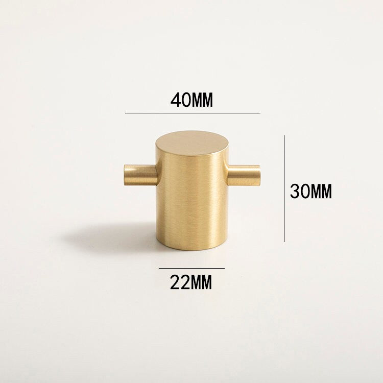 Cylindrical Brass Drawer pulls Golden Dresser Knobs Handles Cabinet Pulls Knobs Wardrobe handle pull Kitchen pull knob Furniture hardware
