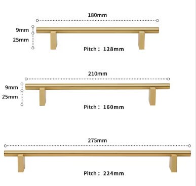 Geometric Square Wardrobe Pull Knobs, Golden Dresser Knobs Handles, Gold Drawer handle Pulls Cabinet Pulls Knobs, Furniture hardware