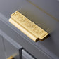 Waves Cylindrical Cabinet handles Pulls, Brass Drawer Drop Knobs Pulls Handles, Golden Dresser Knobs handle Wardrobe knob Furniture Hardware