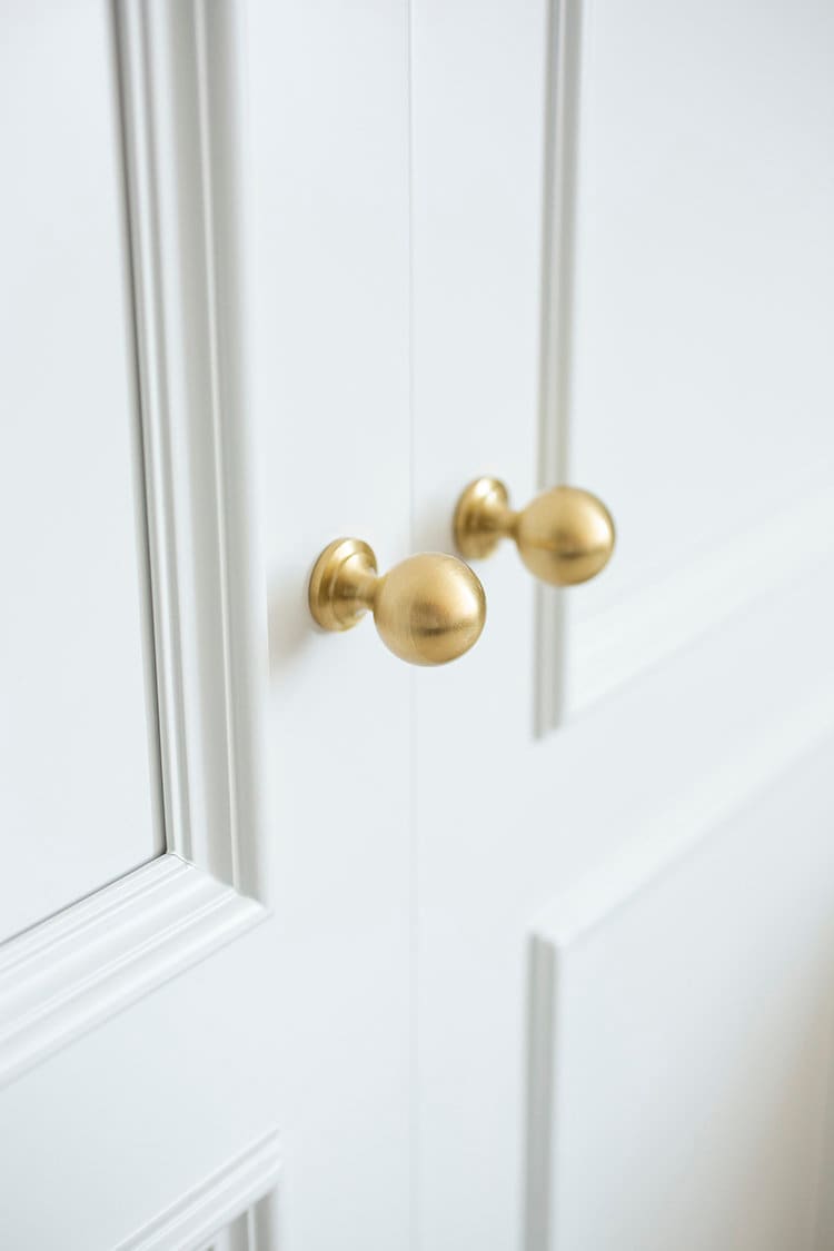 Satin Brass Door Handles, Minimalist Brass Drawer Pulls Knobs Handles, Cabinet Round Handles Pull, Wardrobe Knobs handle Furniture Hardware