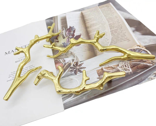 Brass branches Cabinet Door Handles Pull, Modern Brass tree trunk Drawer Pulls Knobs Handles, Wardrobe Knobs handle, Furniture Hardware