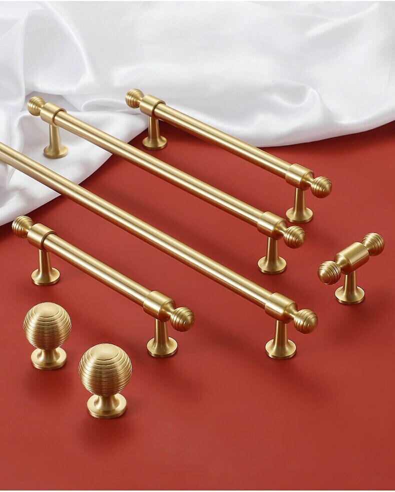 Brass Round Drawer Handle pull, Nordic Handle Pull, Cabinet Door Handle Dresser Handle pull Cupboard Knobs Wardrobe pull Cabinet Hardware