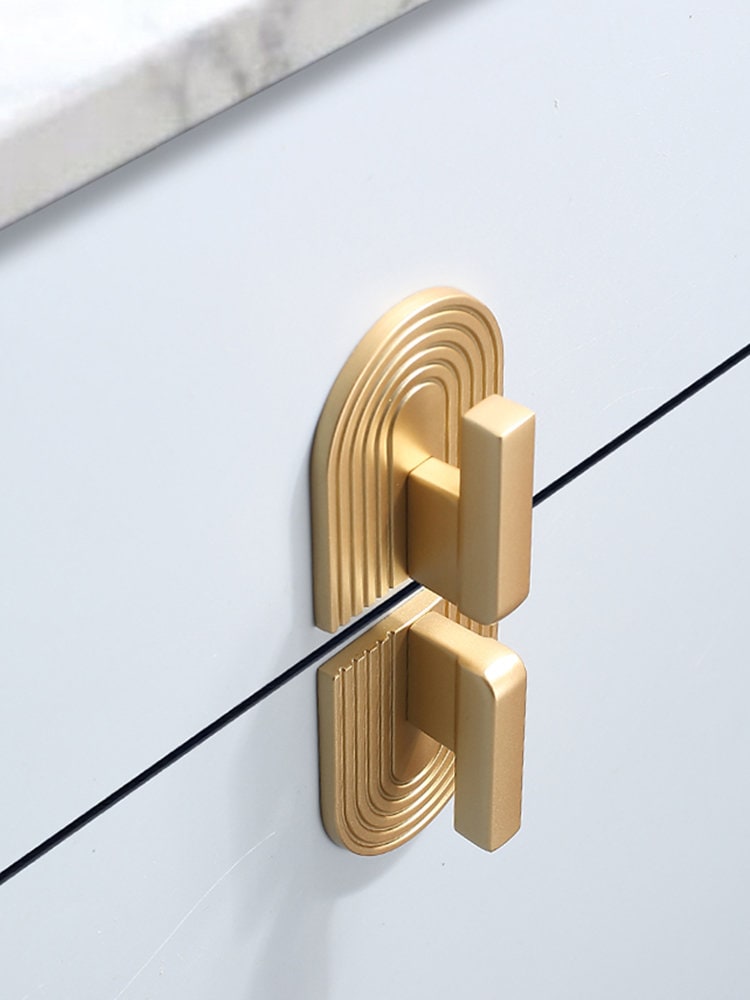 Boho rainbow Cabinet Pulls, Minimalist Drawer Pulls Knobs Handles, Matte Gold Dresser Knobs handle Wardrobe knob Modern Furniture Hardware