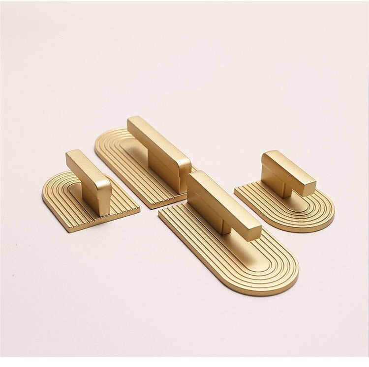 Boho rainbow Cabinet Pulls, Minimalist Drawer Pulls Knobs Handles, Matte Gold Dresser Knobs handle Wardrobe knob Modern Furniture Hardware
