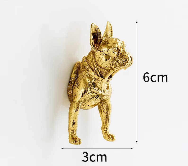 Gold Bulldog bedroom Drawer Knobs Brass animal Cabinet Door Handles knob Gog Wardrobe Knobs and Pulls furniture Handles cabinet Hardware