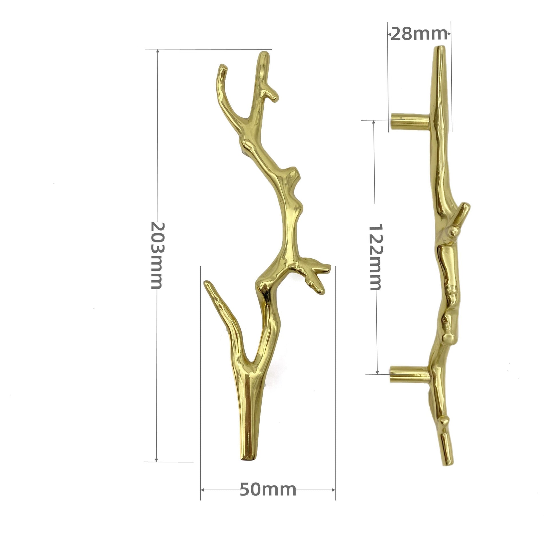 Brass branches Cabinet Door Handles Pull, Modern Brass tree trunk Drawer Pulls Knobs Handles, Wardrobe Knobs handle, Furniture Hardware
