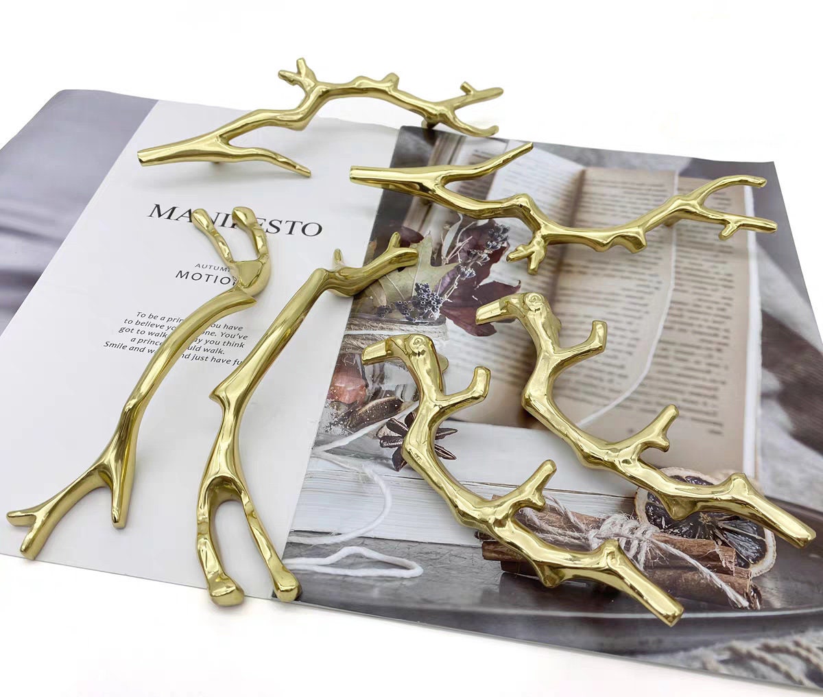 Brass branches Cabinet Door Handles Pull, Modern Brass tree trunk Drawer Pulls Knobs Handles, Wardrobe Knobs handle, Furniture Hardware