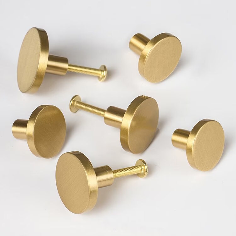 Minimalist Brass round Drawer pulls Gold Dresser Knobs Handles Cabinet Pulls Knobs wardrobe handle pull Kitchen pull knob,Furniture hardware