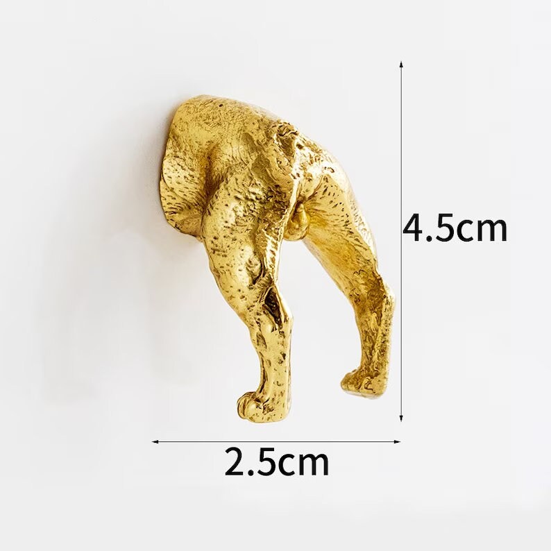 Gold Bulldog bedroom Drawer Knobs Brass animal Cabinet Door Handles knob Gog Wardrobe Knobs and Pulls furniture Handles cabinet Hardware