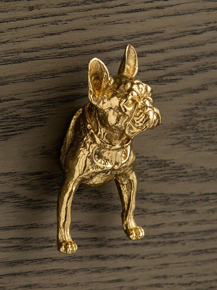 Gold Bulldog bedroom Drawer Knobs Brass animal Cabinet Door Handles knob Gog Wardrobe Knobs and Pulls furniture Handles cabinet Hardware