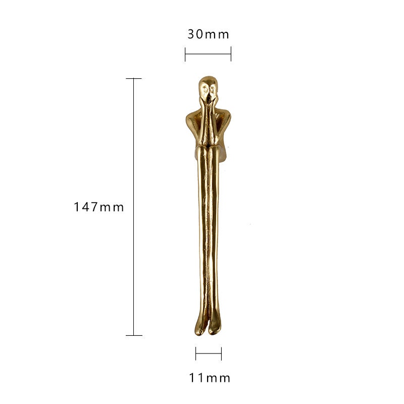 Golden Man Knobs Brass Drawer Pull Modern handle pull Wardrobe handle Pulls Cabinet Pulls Knobs Dresser Knobs Handles Furniture hardware