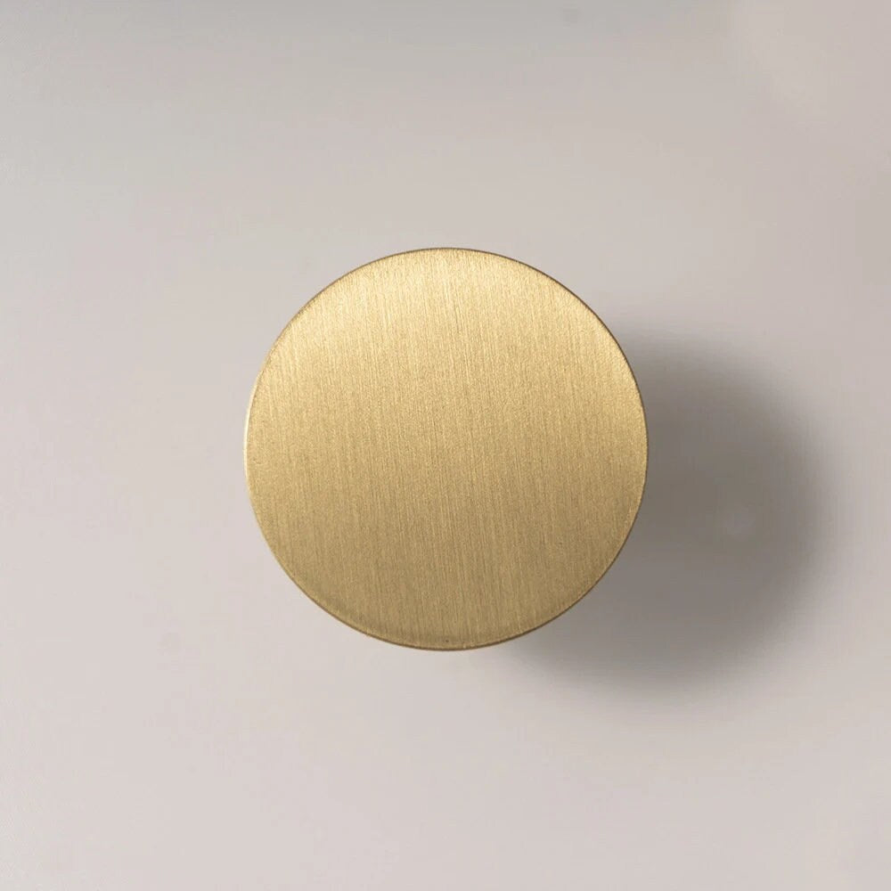 Minimalist Brass round Drawer pulls Gold Dresser Knobs Handles Cabinet Pulls Knobs wardrobe handle pull Kitchen pull knob,Furniture hardware