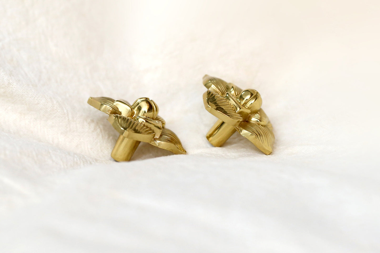 Vintage Flower Cabinet Pulls Knobs Handles, Brass Drawer handle Knob Dresser handle knob, Wardrobe Cabinet Pull Handle, Furniture Hardware