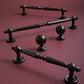 Glossy black Cabinet Handles Pull Door Handles Medieval Style Drawer Pulls Knobs Handles Dresser Knob handle wardrobe pull Cabinet Hardwares