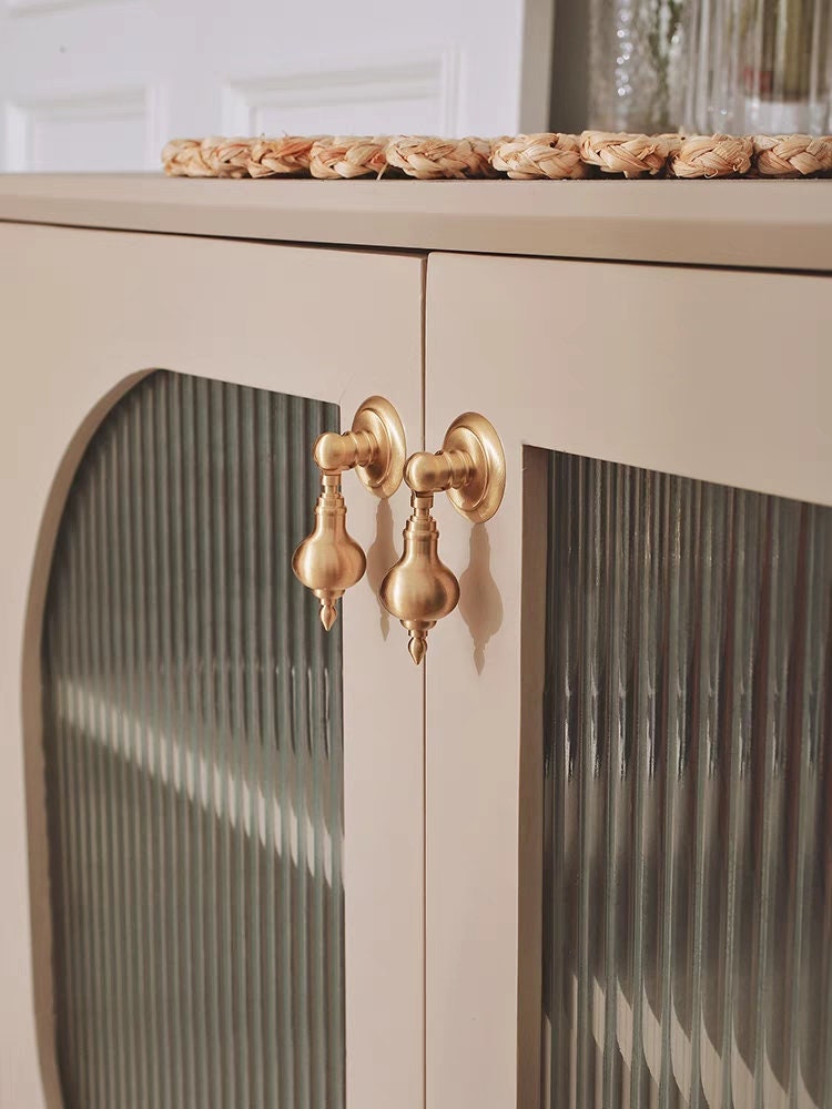 Brushed Brass Drop knobs, Gold Cabinet handle pull, DIY drawer dresser pulls, Furniture knobs, wardrobe Cabinet Knobs Furniture hardware