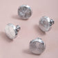 Silver Hammered Cabinet knob, Chrome Drawer Dresser round Knobs handle, Wardrobe Knob, Minimalist Pulls Knobs Handles,Cabinet Hardware