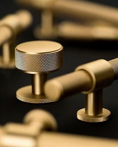 Knurled texture Cabinet Handles Pull, Satin Brass Door Handles, Modern Brass Drawer Pulls Knobs Handles Wardrobe handle, Furniture Hardware