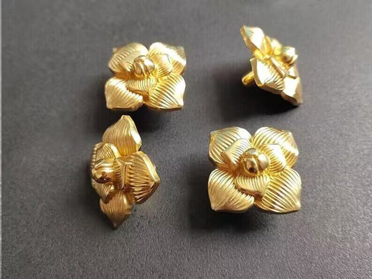 Vintage Flower Cabinet Pulls Knobs Handles, Brass Drawer handle Knob Dresser handle knob, Wardrobe Cabinet Pull Handle, Furniture Hardware