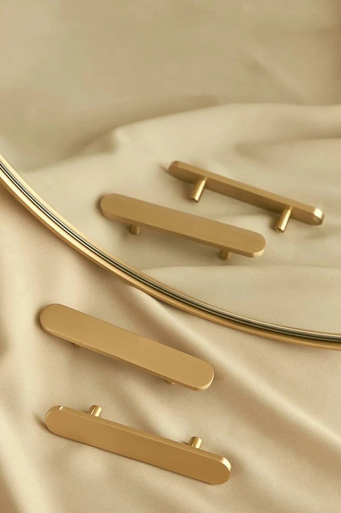 Minimalist Brass Drawer Cabinet Handles Pulls, Soild Brass boho Dresser handle Pulls, Gold Wardrobe pull handle, Furniture Handles Pulls