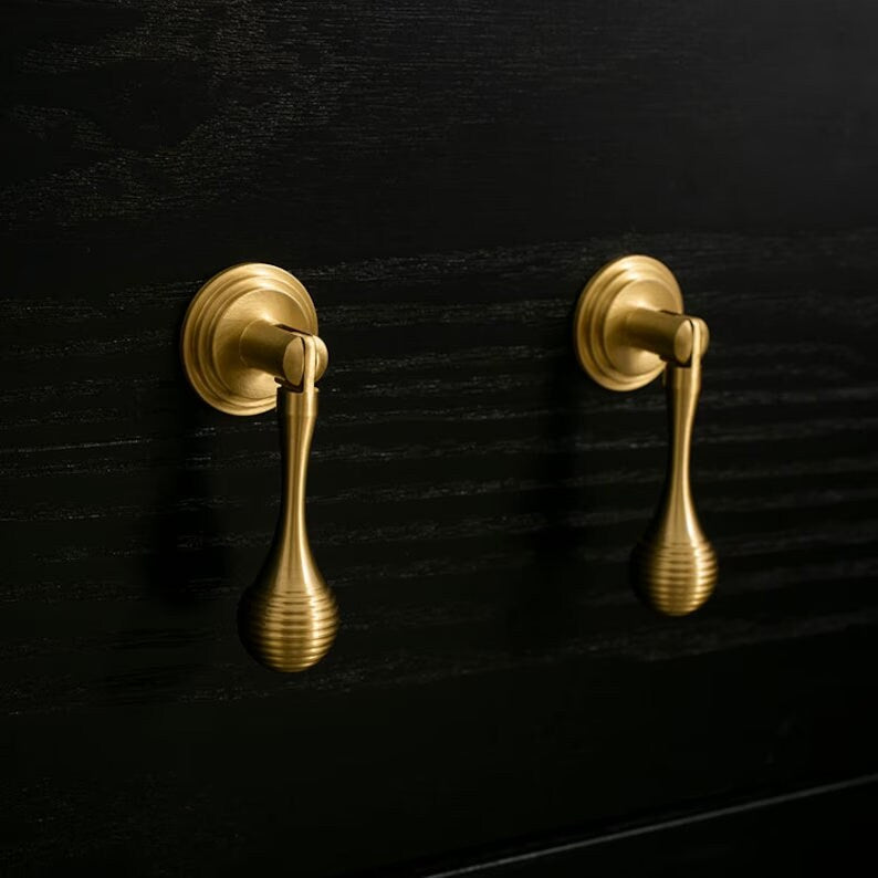 Bronze Brass Cabinet Handle Pulls, Gold Dresser Knobs handle, Minimalist Drawer Pulls Knobs Handles, Wardrobe pull, Cabinet Hardware