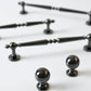 Glossy black Cabinet Handles Pull Door Handles Medieval Style Drawer Pulls Knobs Handles Dresser Knob handle wardrobe pull Cabinet Hardwares