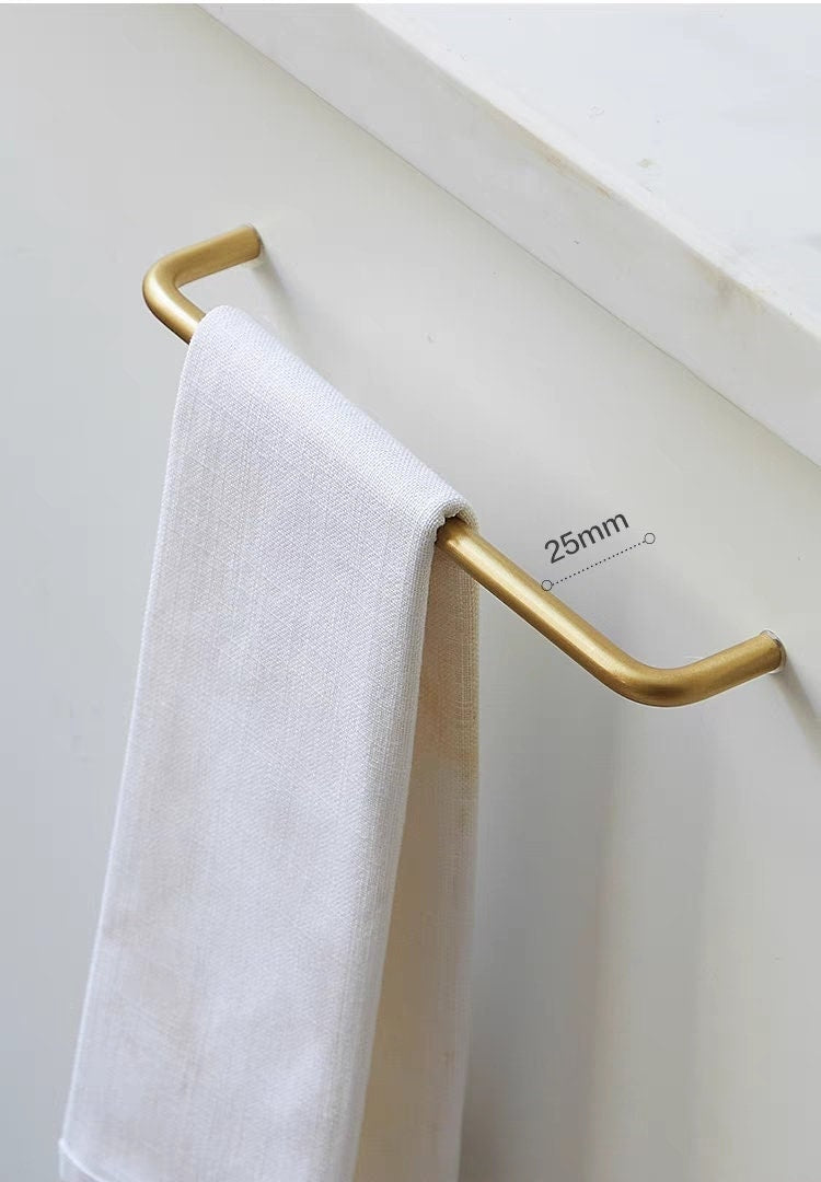 Brushed Brass Rail, Brass Bar pull Handles, Thin Cylinder Bar Handles, Brass Cabinet Drawer Pulls Handles, Furniture Hardware