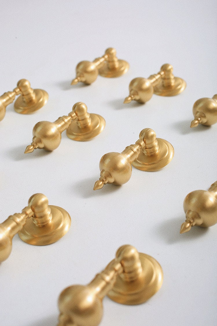 Brushed Brass Drop knobs, Gold Cabinet handle pull, DIY drawer dresser pulls, Furniture knobs, wardrobe Cabinet Knobs Furniture hardware