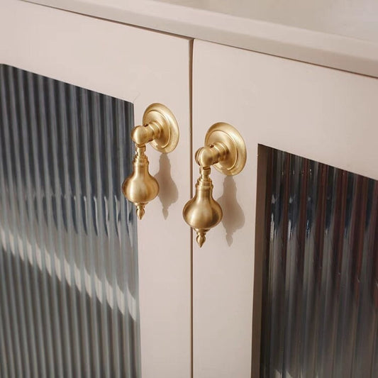 Brushed Brass Drop knobs, Gold Cabinet handle pull, DIY drawer dresser pulls, Furniture knobs, wardrobe Cabinet Knobs Furniture hardware
