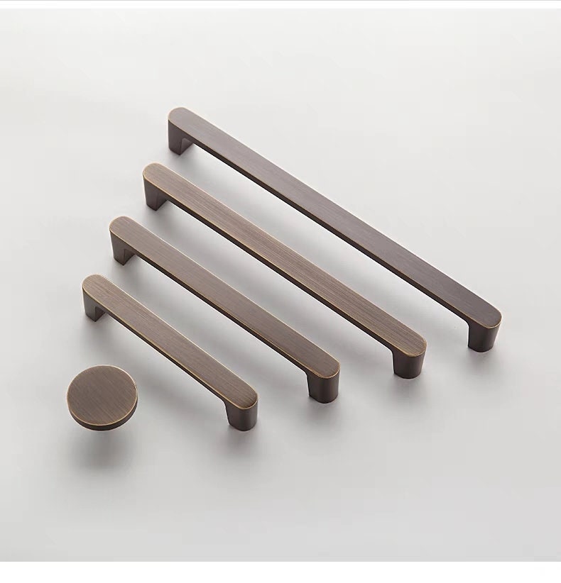Bronze Black Gold Drawer Knobs Handles Cabinet Pulls Knobs, Minimalist Brass Dresser Handle pulls Wardrobe handle pulls Kitchen pull knob