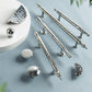 Silver Hammered Cabinet handle pull , Chrome Drawer Dresser Knobs Pull handle, Wardrobe handle, Minimalist Pulls Handles, Cabinet Hardware