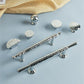 Silver Hammered Cabinet handle pull , Chrome Drawer Dresser Knobs Pull handle, Wardrobe handle, Minimalist Pulls Handles, Cabinet Hardware