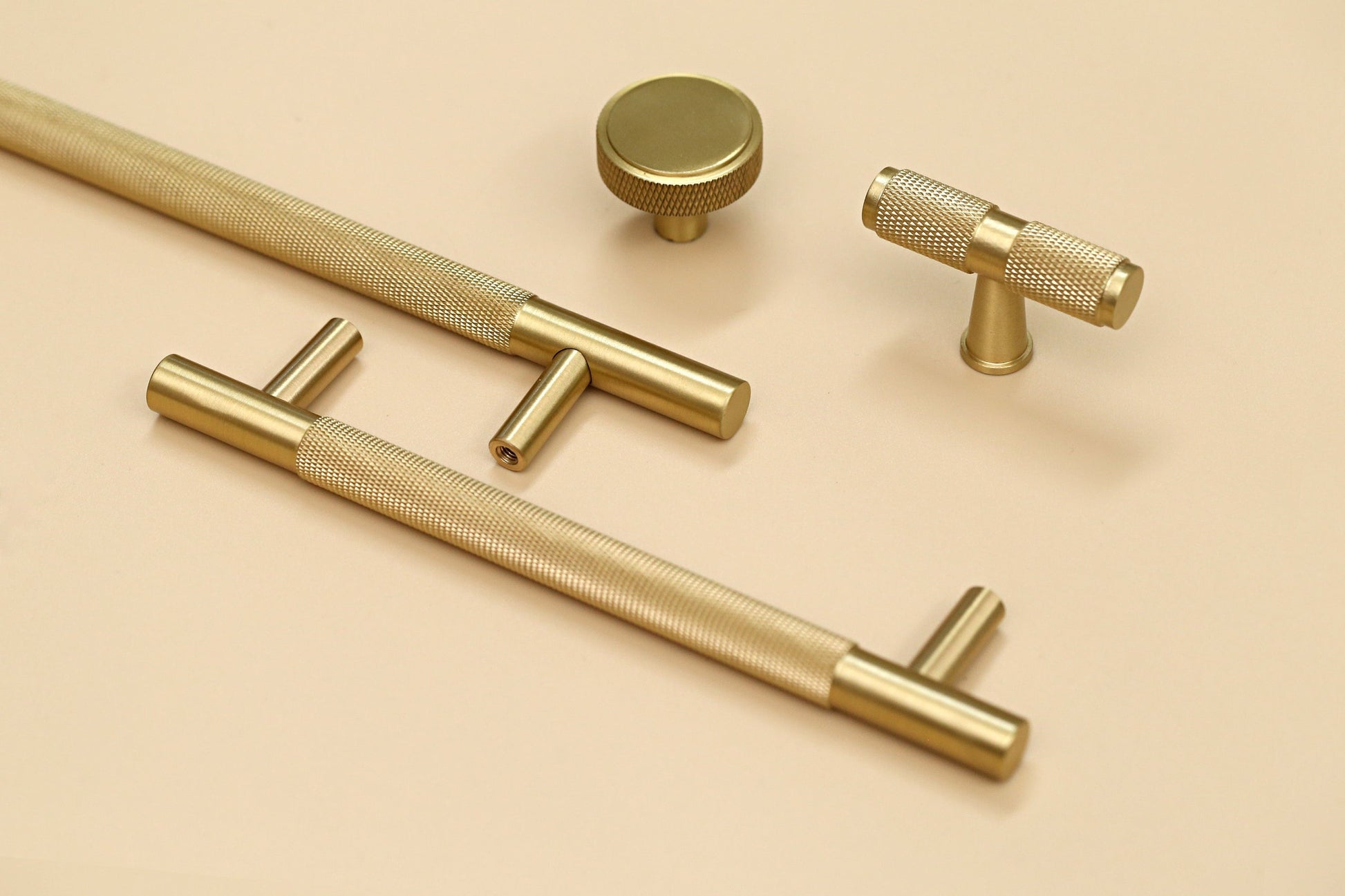 Satin Brass Door Handles, Antique Brass Knurled Cabinet Handles Pull, Drawer Pulls Knobs Handles, Dresser Knobs handle, wardrobe pull