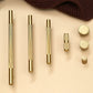 Golden Brass Knurled Cabinet Handles Pull, Satin Brass Door Handles, Drawer Pulls Knobs Handles Dresser Knobs handle Wardrobe Furniture pull