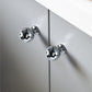 Silver Hammered Cabinet handle pull , Chrome Drawer Dresser Knobs Pull handle, Wardrobe handle, Minimalist Pulls Handles, Cabinet Hardware