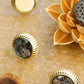 Vintage Shell with Brass Base Cabinet Pulls Knobs Handles, Round Dresser handle knob Brass Drawer Knob, Wardrobe Cabinet Pull Handle