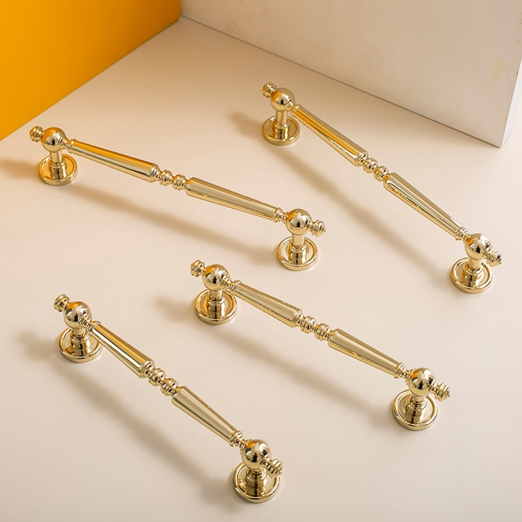 Medieval Style Drawer Pulls Knobs Handles, Bright Gold Cabinet Handles Pull Dresser Knob handle wardrobe pull,Kitchen pull Cabinet Hardwares